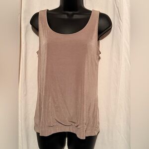 Chicos Satiny Lined Tan/Mauve Dressy Tank/Cami Women's Sz 1 (Equiv. Small Sz 8)